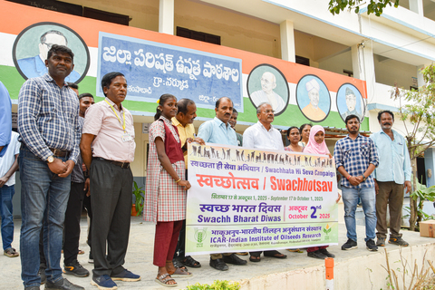A cleanliness awareness program, Swachhata Class / Swachhata Ki Pathshaala, was conducted for the 9th and 10th grade students at Government Zilla Parishad High School, Narkhoda Village, Shamshabad Mandal, Ranga Reddy District, Hyderabad