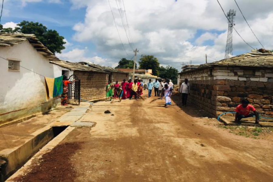Tribal Farmers and IIOR staff done clean drive at Gorudodla Village, Vikarabad Mandal, Telangana