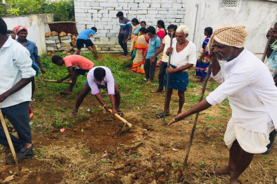 Swachhta Hi Sewa organized at Farmers first village at Vikarabad Mandal by IIOR staff and Farmers