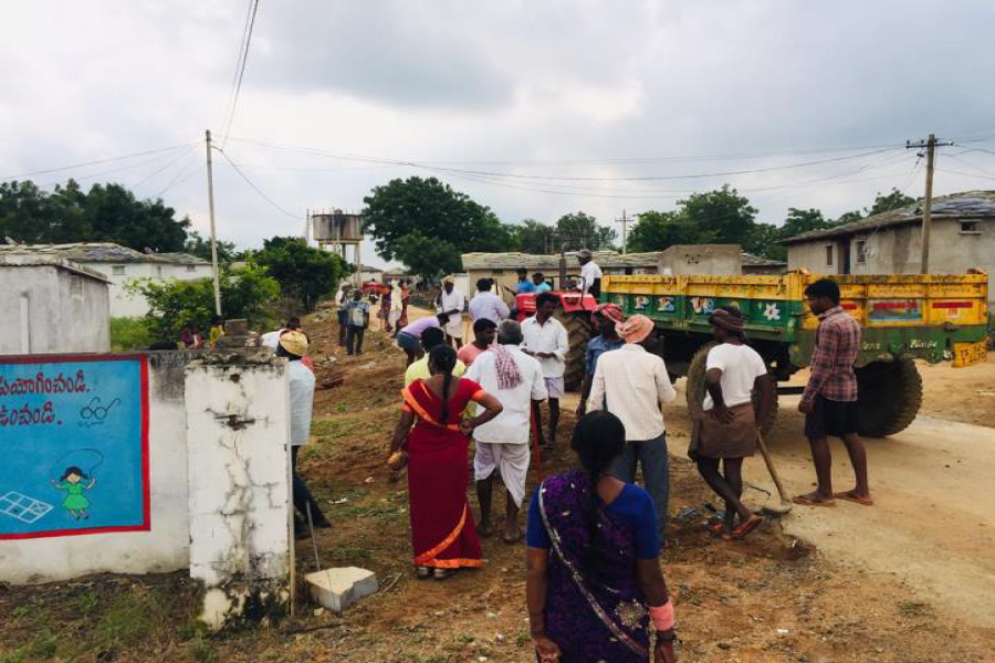 Swachhta Hi Sewa organized at Farmers first village at Vikarabad Mandal by IIOR staff and Farmers