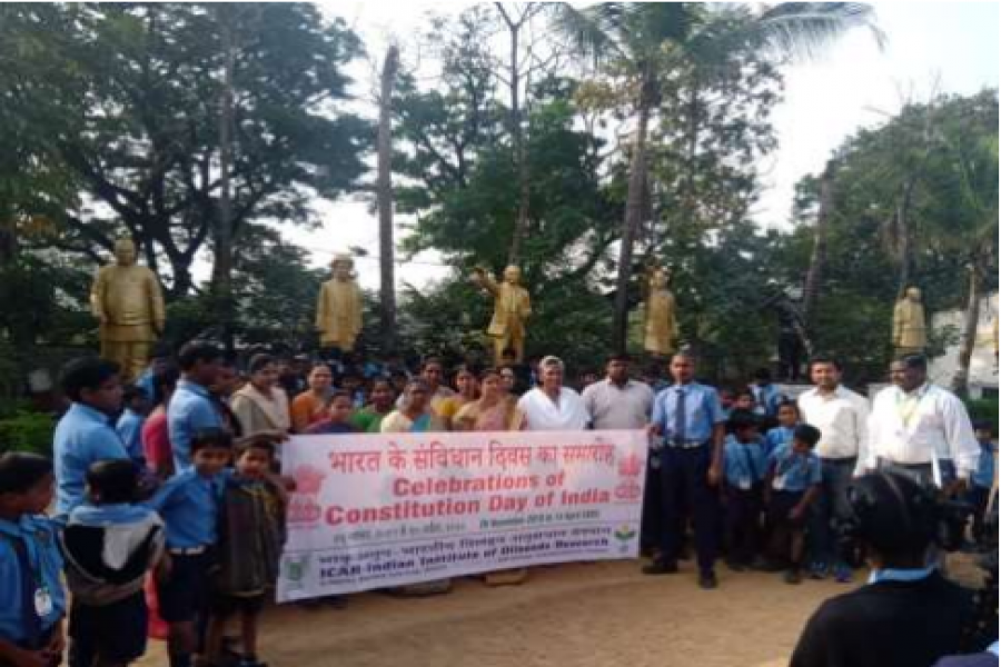 Celebrations of Constitution Day of India at Krishi School, PJTSAU Campus, Rajendranagar