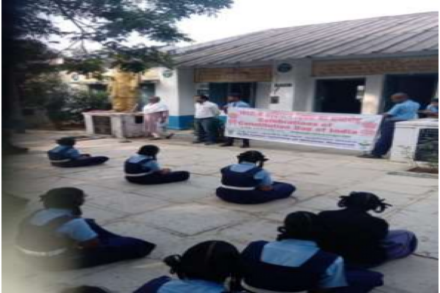 Celebrations of Constitution Day of India at Krishi School, PJTSAU Campus, Rajendranagar
