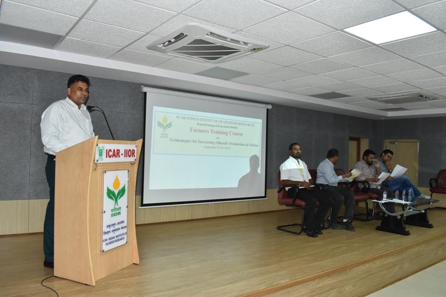 Farmers Training Course on Technologies for increasing oilseeds production in Odisha