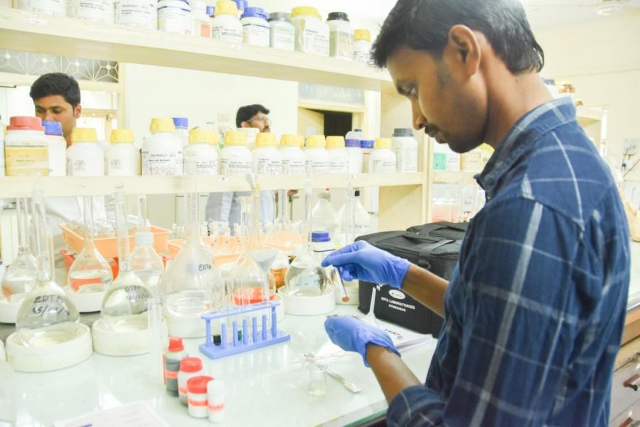 "Hands-on Training on the Use of Soil Test Kits for Fertilizer Recommendations Under the Agri-Business Incubation Centre."