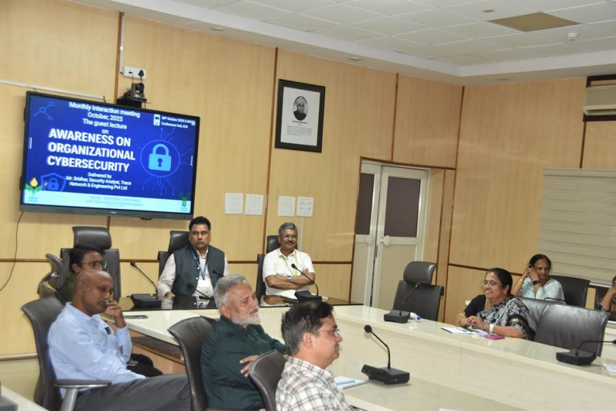 The guest lecture on " Awareness on Organizational Cybersecurity " will be delivered by Mr. Sridhar, Security Analyst, Trace Network & Engineering Pvt Ltd