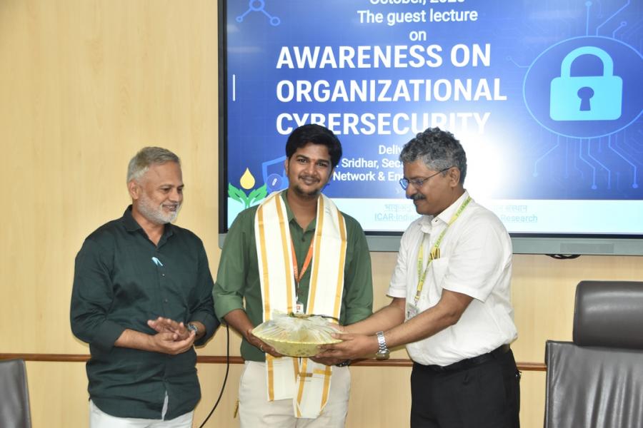 The guest lecture on " Awareness on Organizational Cybersecurity " will be delivered by Mr. Sridhar, Security Analyst, Trace Network & Engineering Pvt Ltd