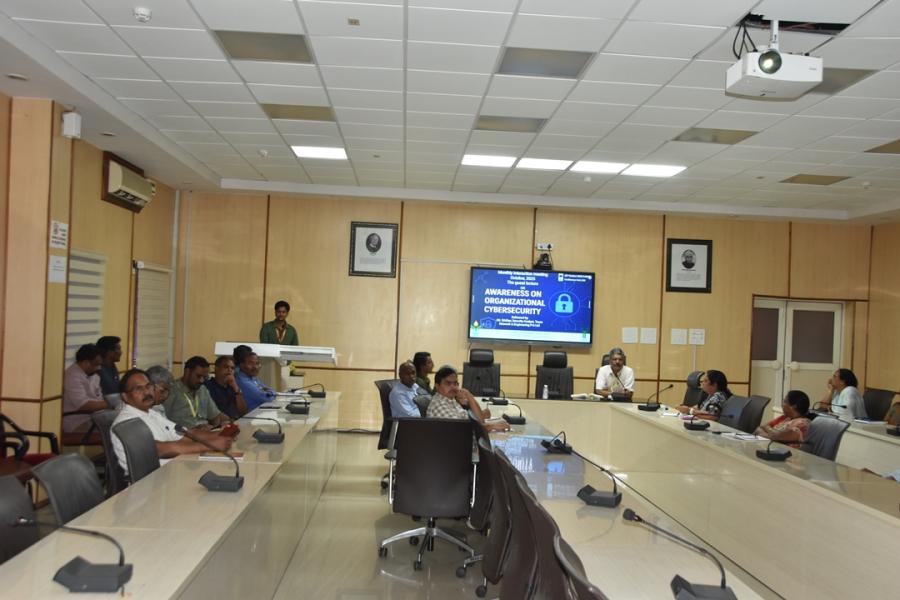 The guest lecture on " Awareness on Organizational Cybersecurity " will be delivered by Mr. Sridhar, Security Analyst, Trace Network & Engineering Pvt Ltd, Hyderabad