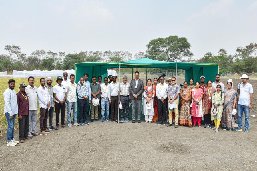 ICRISAT DG Visit to IIOR Fields at ICRISAT Farm